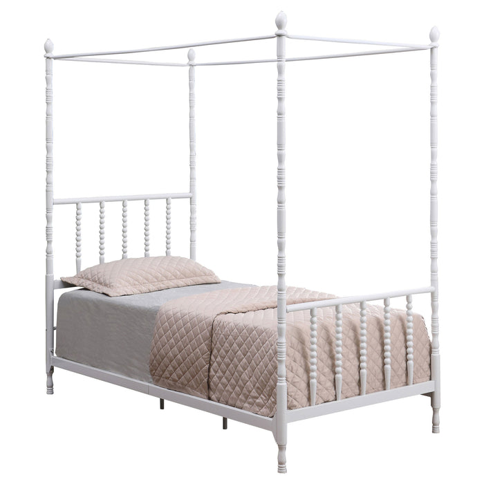 Coaster Betony Twin Canopy Bed White Default Title