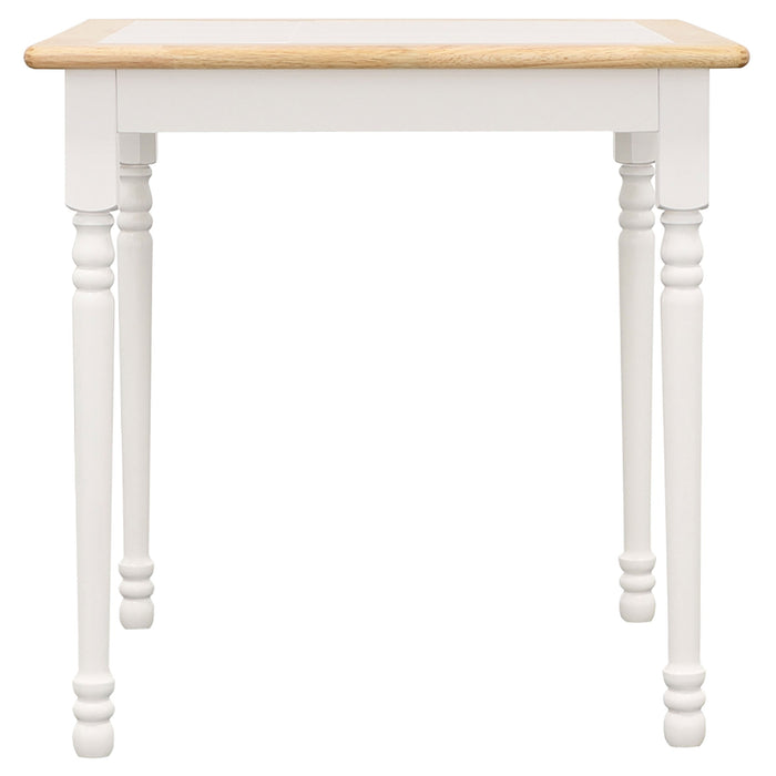 Coaster Carlene Square Top Dining Table Natural Brown and White Default Title