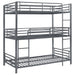 Coaster Maynard Metal Triple Twin Bunk Bed Gunmetal Default Title