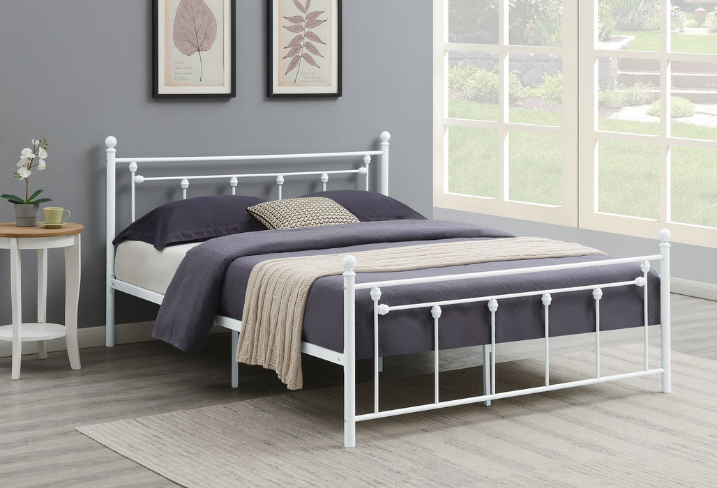 Coaster Canon Metal Slatted Headboard Platform Bed Twin