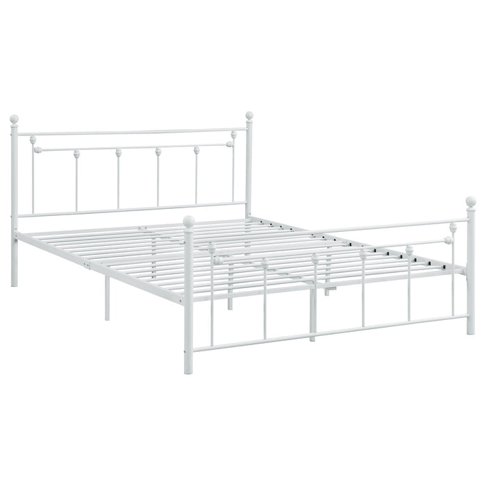 Coaster Canon Metal Slatted Headboard Platform Bed Queen