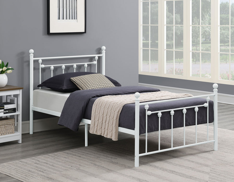 Coaster Canon Metal Slatted Headboard Platform Bed Twin