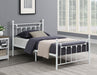 Coaster Canon Metal Slatted Headboard Platform Bed Twin