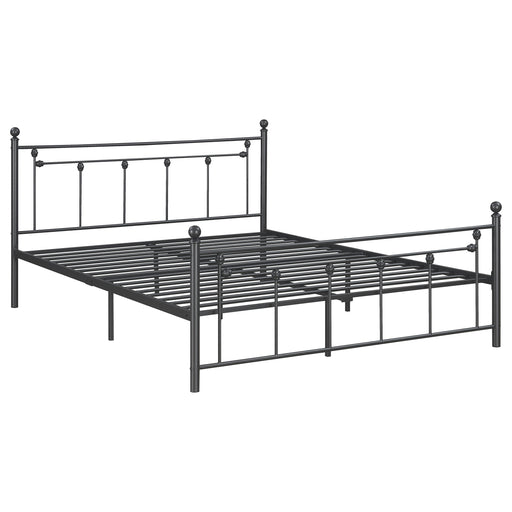 Coaster Canon Metal Slatted Headboard Platform Bed Queen