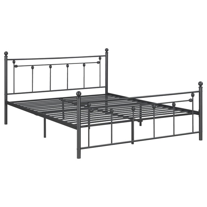 Coaster Canon Metal Slatted Headboard Platform Bed Queen