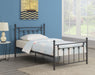 Coaster Canon Metal Slatted Headboard Platform Bed Twin