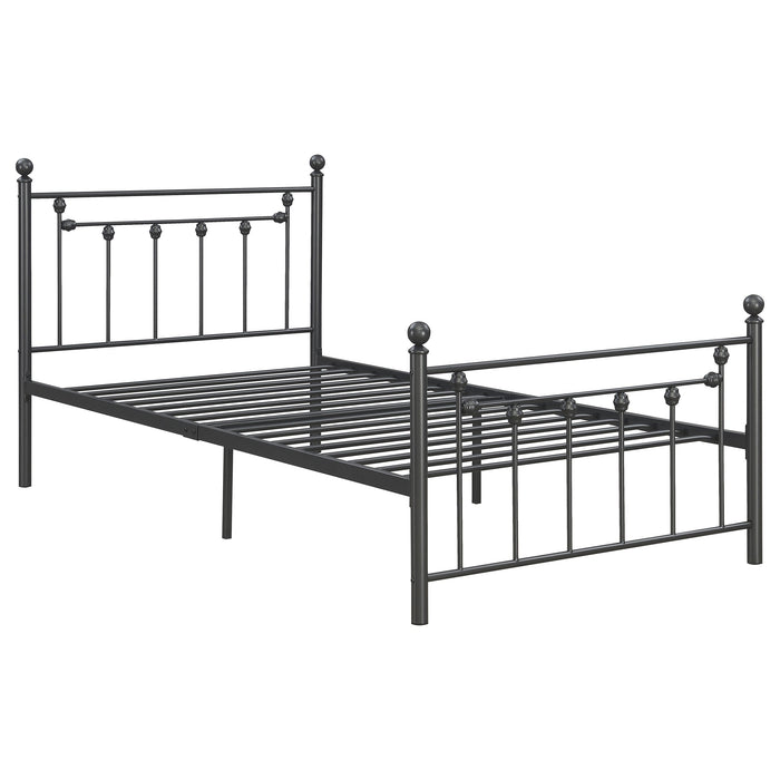 Coaster Canon Metal Slatted Headboard Platform Bed Twin