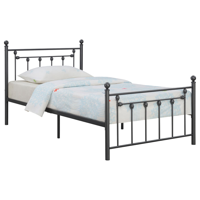 Coaster Canon Metal Slatted Headboard Platform Bed Twin