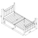 Coaster Canon Metal Slatted Headboard Platform Bed Twin