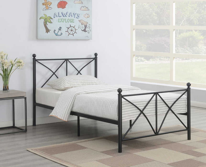 Coaster Hart Platform Bed Black Twin