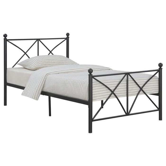 Coaster Hart Platform Bed Black Twin