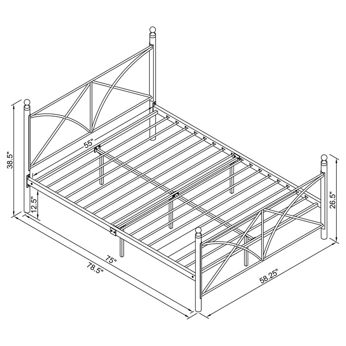 Coaster Hart Platform Bed White Twin