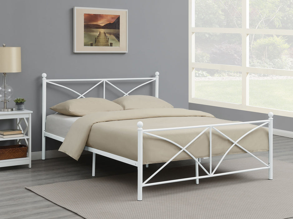 Coaster Hart Platform Bed White Twin