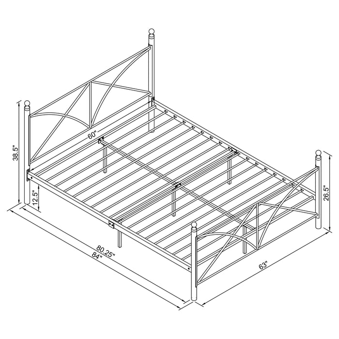 Coaster Hart Platform Bed White Twin