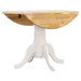 Coaster Allison Drop Leaf Round Dining Table Natural Brown and White Default Title