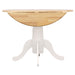 Coaster Allison Drop Leaf Round Dining Table Natural Brown and White Default Title