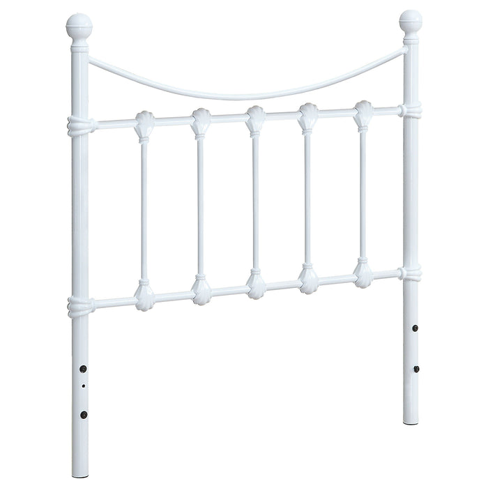 Coaster Marie Twin Metal Headboard White Default Title