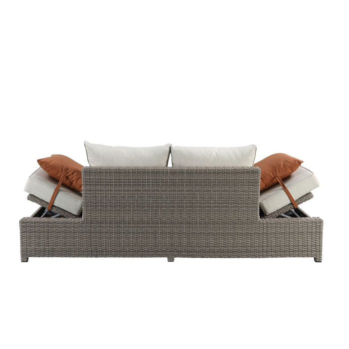 Salena Patio Sofa with 2 Pillows & Ottoman