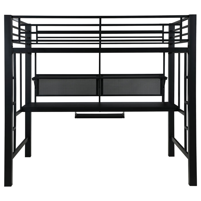 Coaster Avalon Full Workstation Loft Bed Black Default Title