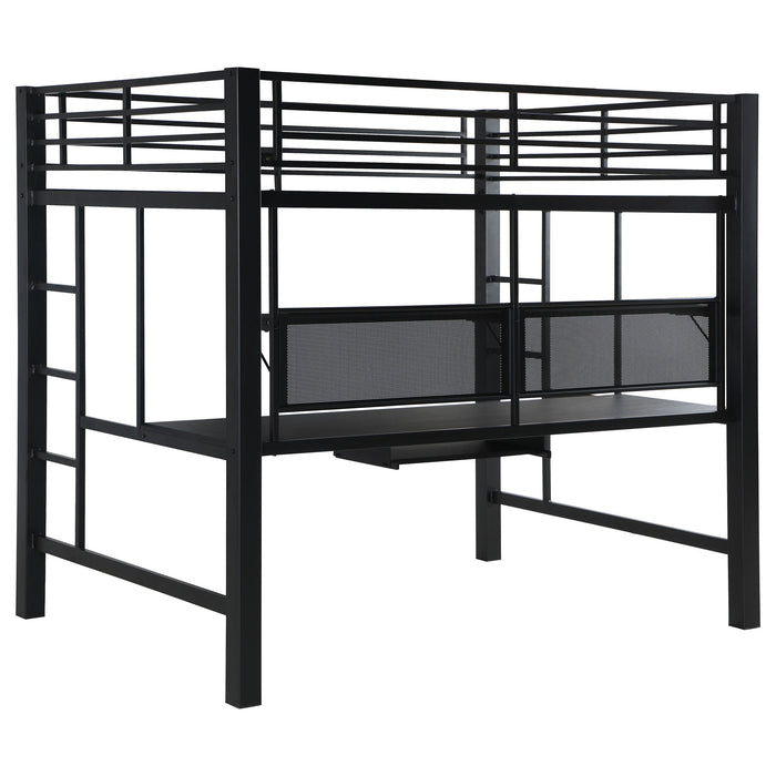 Coaster Avalon Full Workstation Loft Bed Black Default Title