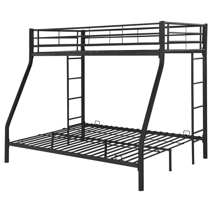 Coaster Hayward Twin Over Full Bunk Bed Black Default Title