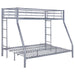 Coaster Hayward Twin Over Full Bunk Bed Silver Default Title