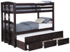 Coaster Kensington Twin Over Twin Bunk Bed with Trundle Cappuccino Default Title