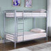 Coaster Hayward Twin Over Twin Bunk Bed Silver Default Title