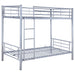 Coaster Hayward Twin Over Twin Bunk Bed Silver Default Title