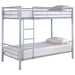 Coaster Hayward Twin Over Twin Bunk Bed Silver Default Title