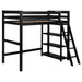 Coaster Anica 3-shelf Wood Twin Loft Bed Black Black