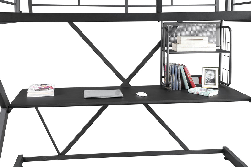 Parkview Full Workstation Loft Bed Black