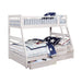 Coaster Ashton Twin Over Full 2-drawer Bunk Bed Navy Blue White