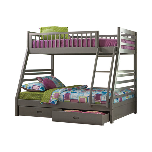 Coaster Ashton Twin Over Full 2-drawer Bunk Bed Navy Blue Grey