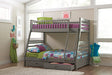 Coaster Ashton Twin Over Full 2-drawer Bunk Bed Navy Blue Brown