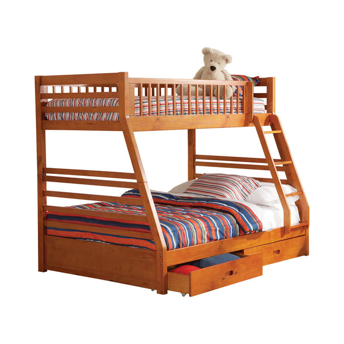 Coaster Ashton Twin Over Full 2-drawer Bunk Bed Navy Blue Brown