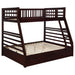 Coaster Ashton Twin Over Full 2-drawer Bunk Bed Navy Blue Capuccino