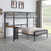 Coaster Fisher 2-piece Metal Workstation Loft Bed Set Gunmetal Default Title