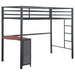 Coaster Fisher 2-piece Metal Workstation Loft Bed Set Gunmetal Default Title