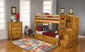 Coaster Wrangle Hill Twin Over Twin Bunk Bed Amber Wash Default Title