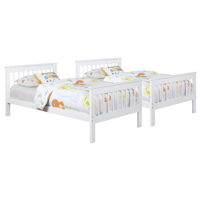 Coaster Chapman Twin Over Twin Bunk Bed White Default Title