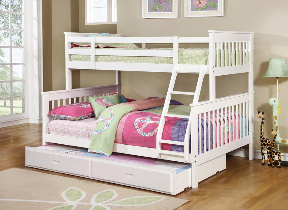 Coaster Chapman Twin Over Full Bunk Bed White Default Title