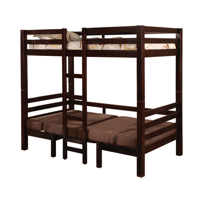 Joaquin Twin over Twin Convertible Loft Bed Brown