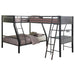 Coaster Meyers 2-piece Metal Twin Over Full Bunk Bed Set Black and Gunmetal Default Title