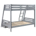 Coaster Anica 3-shelf Wood Twin Loft Bed Black Grey