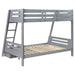 Coaster Anica 3-shelf Wood Twin Loft Bed Black Grey