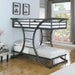 Coaster Stephan Twin Over Twin Bunk Bed Gunmetal Default Title