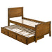 Coaster Granger Twin Captain's Bed with Trundle Rustic Honey Default Title