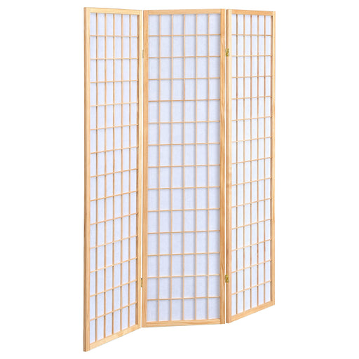 Coaster Carrie 3-panel Folding Screen Natural and White Default Title