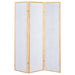 Coaster Carrie 3-panel Folding Screen Natural and White Default Title